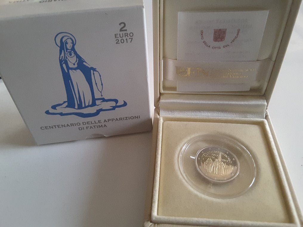 教廷. 2 Euro 2017 "Fatima" Proof  (没有保留价) #1.0