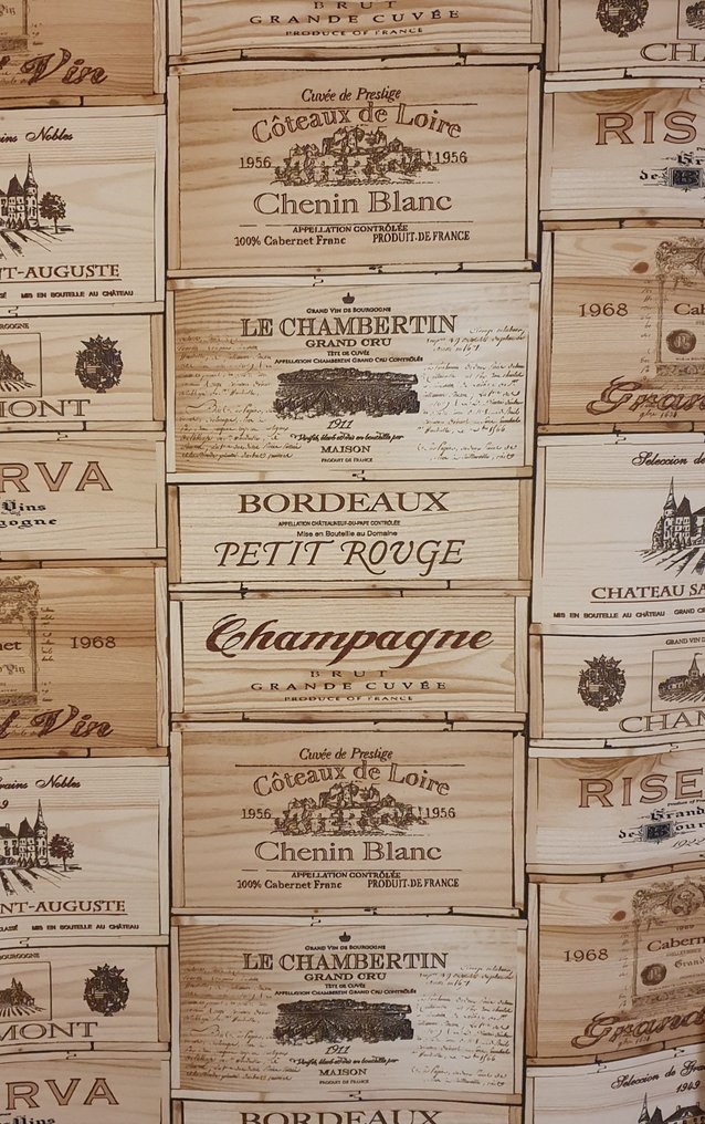 Αποκλειστικό ύφασμα Champagne και κουτιά κρασιού - 500x157cm - Resinato exclusive - Ύφασμα - 500 cm - 157 cm #1.0