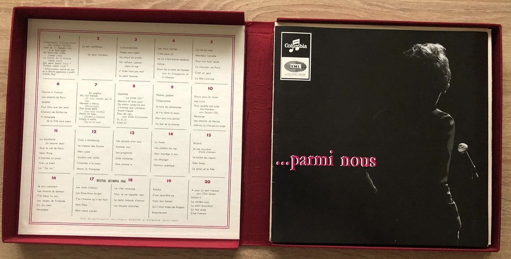 Edith Piaf - " Parmi Nous " Box Set inc. 10 x LP albums + booklet - LP-boksi - 1963 #1.0