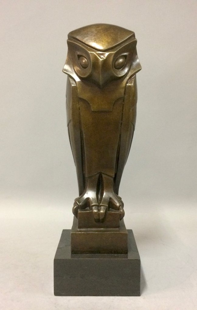 Γλυπτό, Grote Art Deco stijl UIL naar Johan Coenraad Altorf - 36 cm - Μπρούντζος #1.0