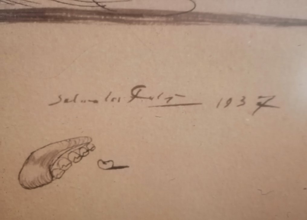 Salvador Dalí (after) - Female figure with head of flowers #2.1