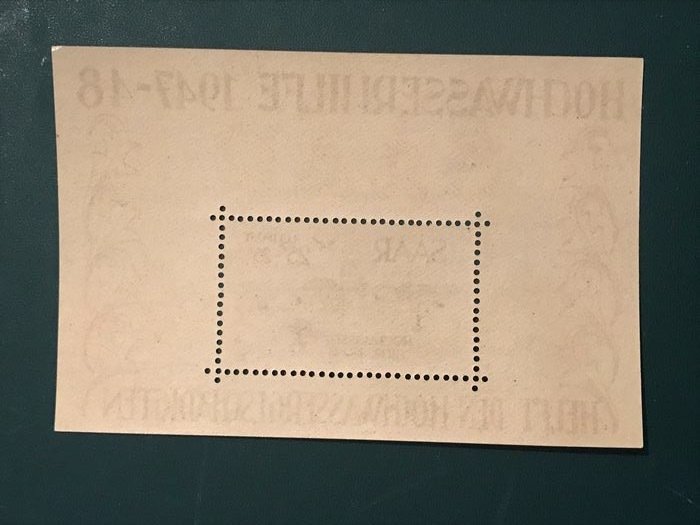 Saarland 1948 - Blocco di alta marea - Michel blok2 #1.0