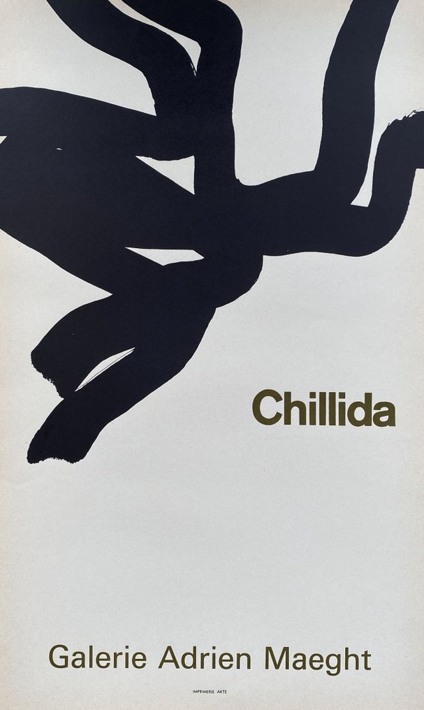 Eduardo Chillida (1924-2002) - Composition abstraite en noir et blanc #4.3