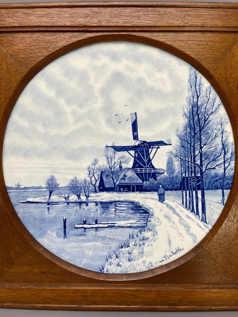 Delft, Plateelbakkerij - Wandteller - Keramik #2.1