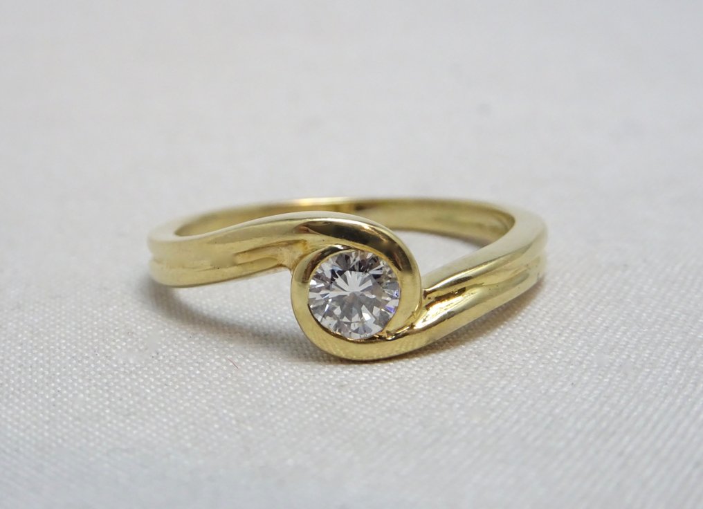 18 kraat Gulguld - Ring - 0.33 ct Diamant #1.1