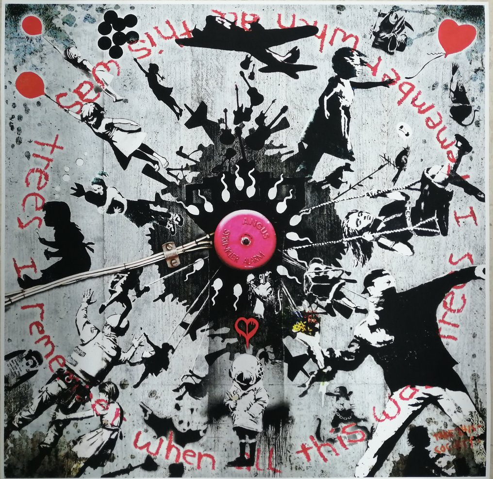 Tony Polonio (Firma de Autor a mano y numerado) - Graffitis Anónimos Famosos en Mandala - Tributo a Banksy #1.0