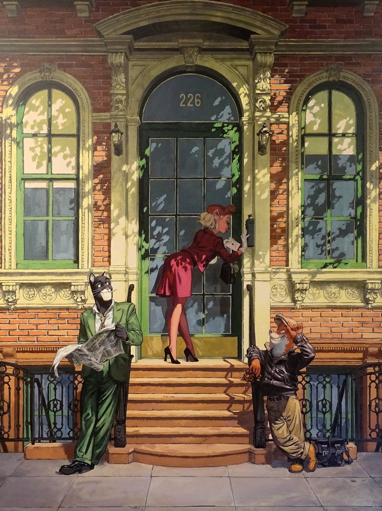 Guarnido, Juanjo - 1 Offset Print - Blacksad - Le porche - 2015 #1.0