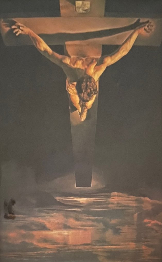 Μετά τον Salvador Dali - Χριστός του Αγίου Ιωάννη του Σταυρού - 21 x 35 εκ. - Γυαλί - 1980-1990 #2.1