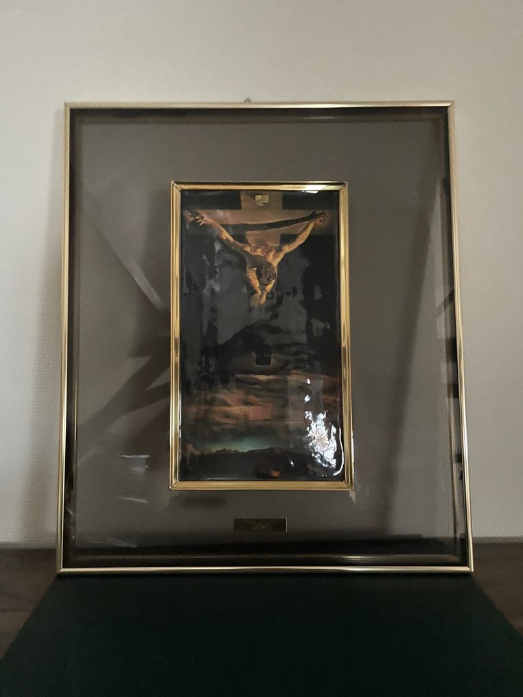 Μετά τον Salvador Dali - Χριστός του Αγίου Ιωάννη του Σταυρού - 21 x 35 εκ. - Γυαλί - 1980-1990 #1.0