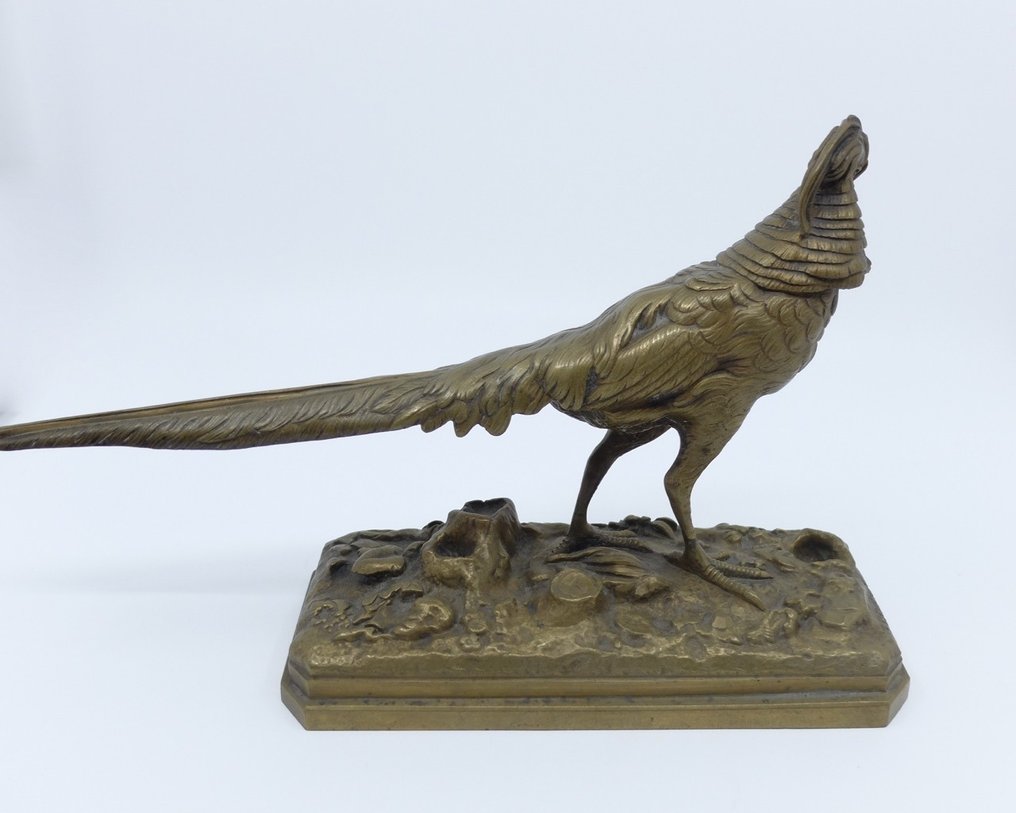 After Henri Trodoux ( Emiel Adrien ) - Skulptur, Pheasant - 17 cm - Brons #3.2