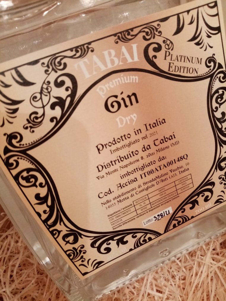 Tabai - Premium Gin Dry - Platinum Edition  - b. 2021 - 70cl - 2 μπουκαλιών #2.1
