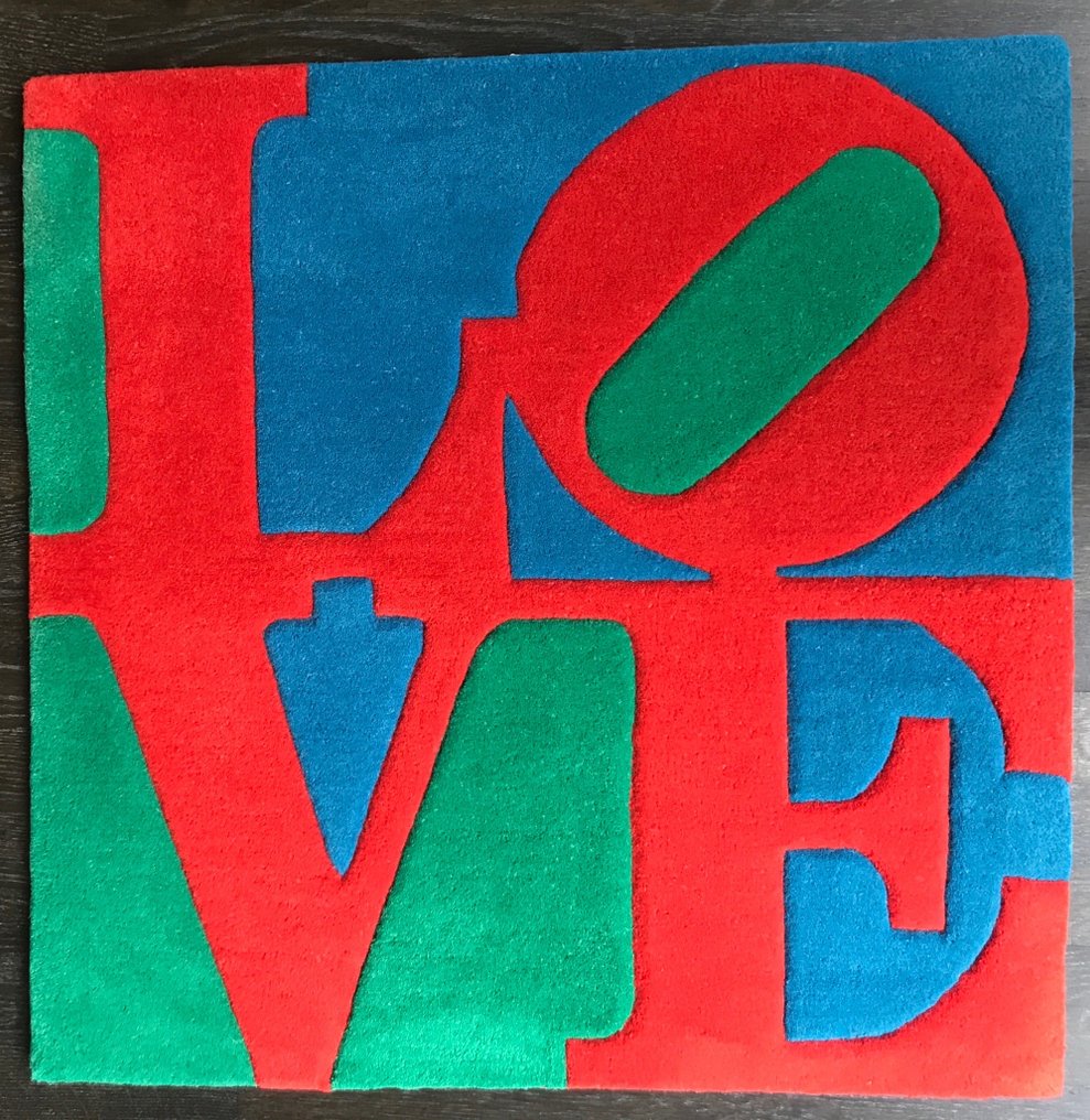Robert Indiana (1928-2018) - Classic LOVE - exklusiver limitierter Kunstteppich, nummeriert, mit Zertifikat rückseitig #1.0