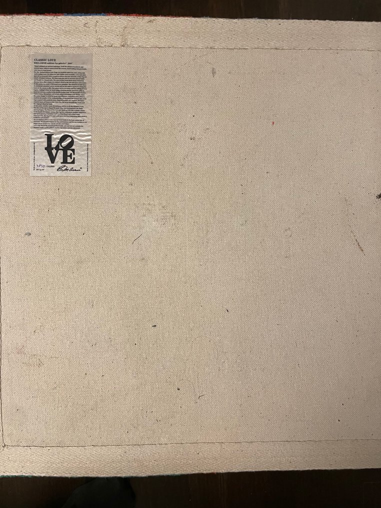 Robert Indiana (1928-2018) - Classic LOVE - exklusiver limitierter Kunstteppich, nummeriert, mit Zertifikat rückseitig #3.2