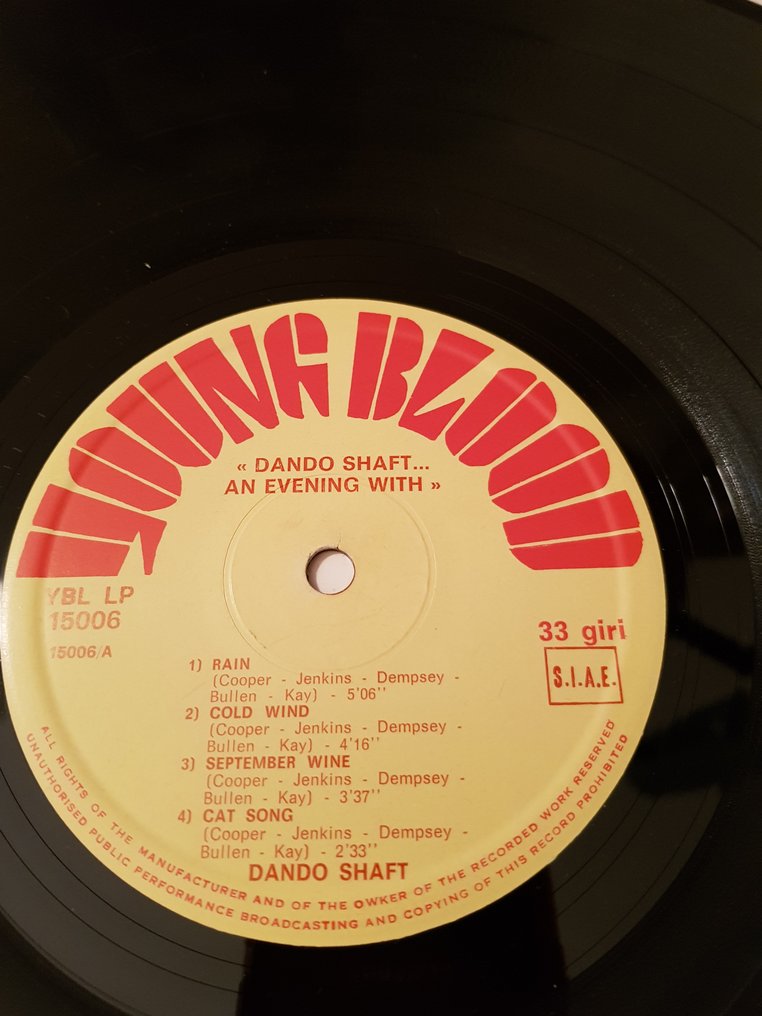 Dando Shaft - An Evening With Dando Shaft - 黑膠唱片 - 第一批 模壓雷射唱片 - 1970 #2.1