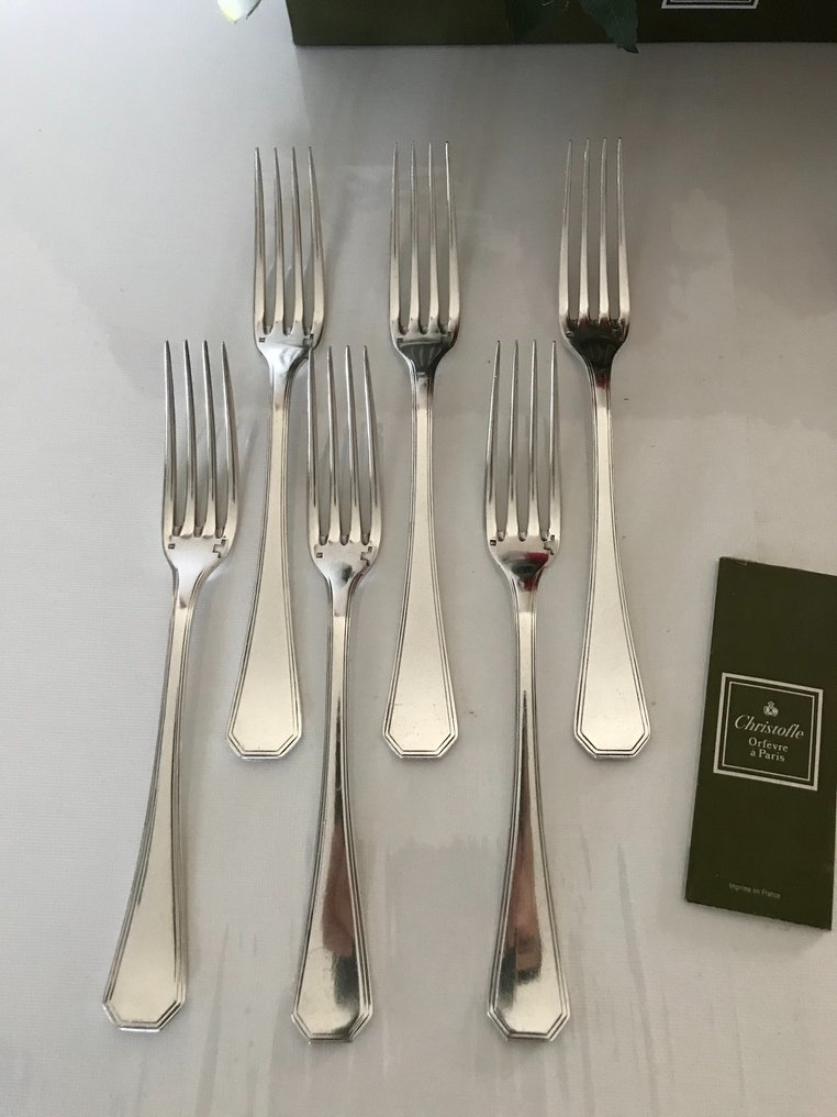 Christofle - 叉 - 美国款12件餐叉套装 - 银色金属 #1.0