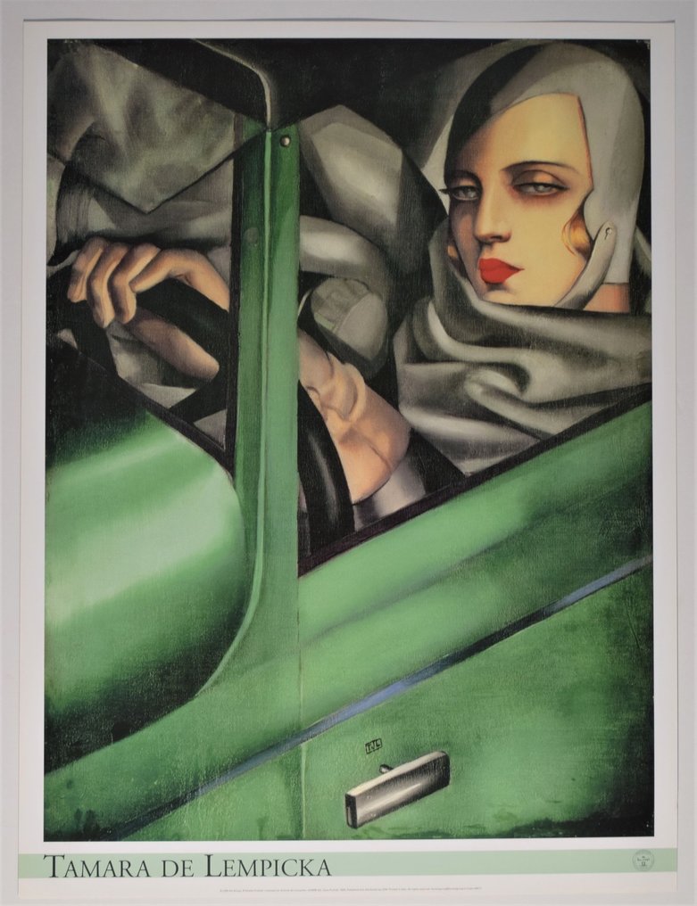 Tamara de Lempicka (after) - ImpronteEdizioni - "Self portrait in green Bugatti" - Licensed by MMI NYC - anii 2000 #1.0