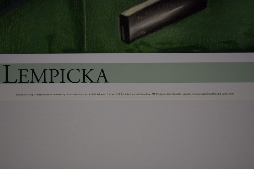 Tamara de Lempicka (after) - ImpronteEdizioni - "Self portrait in green Bugatti" - Licensed by MMI NYC - anii 2000 #4.3