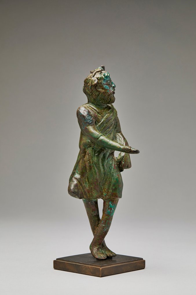 Oud-Romeins Bronzen grote theateracteur met Spaanse importvergunning standbeeld #3.1