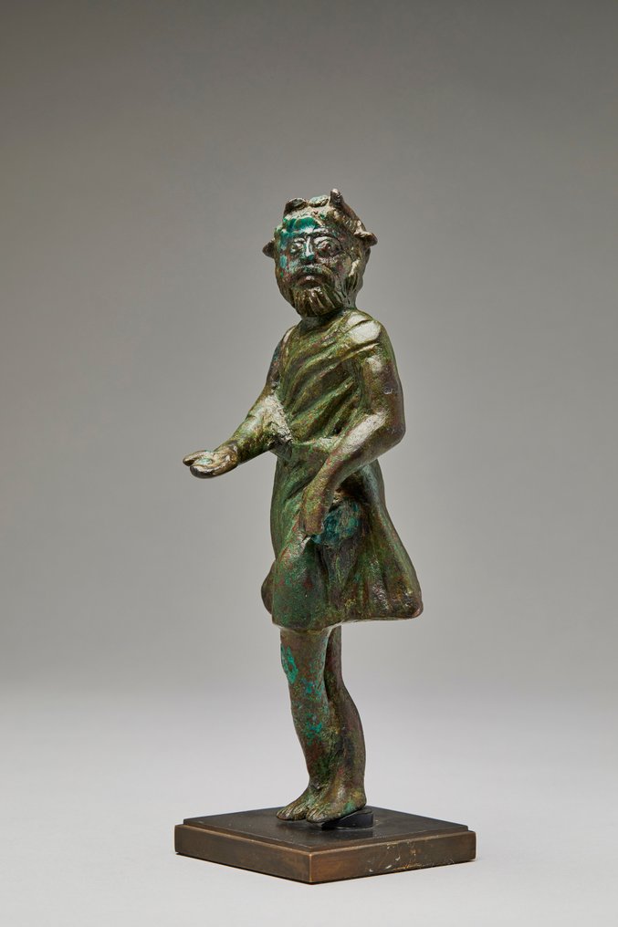 Oud-Romeins Bronzen grote theateracteur met Spaanse importvergunning standbeeld #1.2