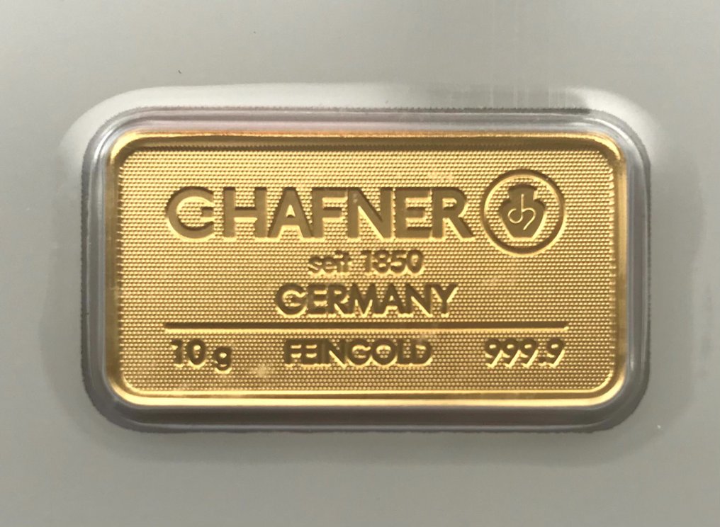 10 gram - Gull .999 - C. Hafner, Germany - Forseglet #4.3