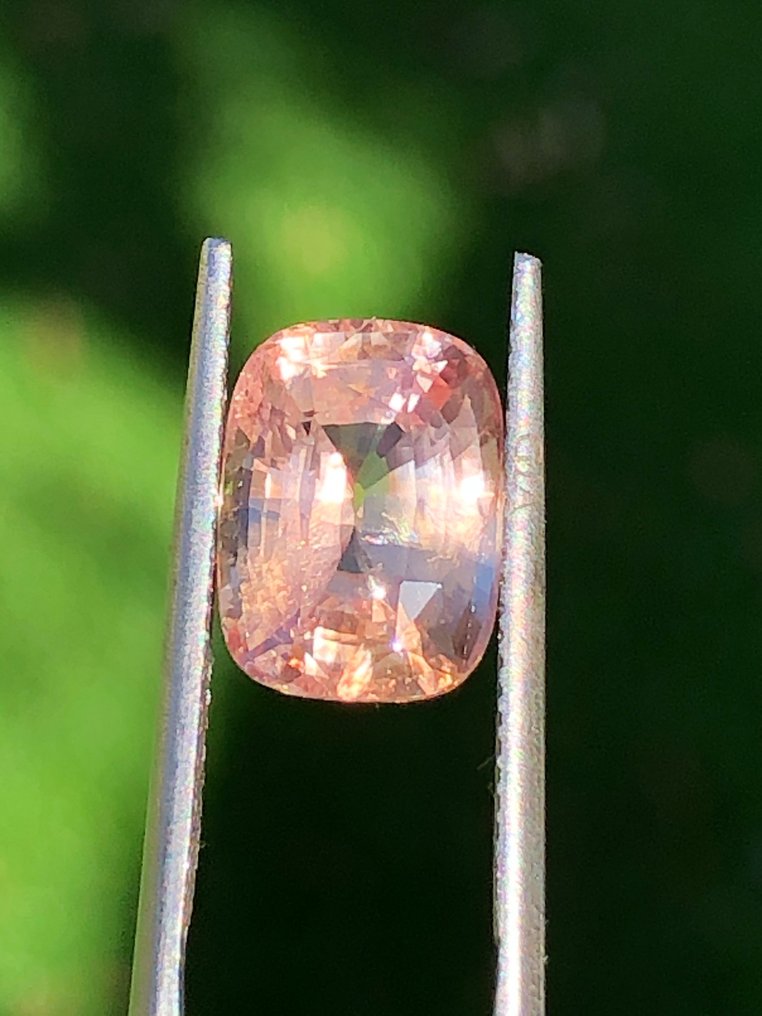 1 pcs  橙色, 粉色 莲花蓝宝石  - 5.47 ct - 美国宝石研究院（GIA） #2.1