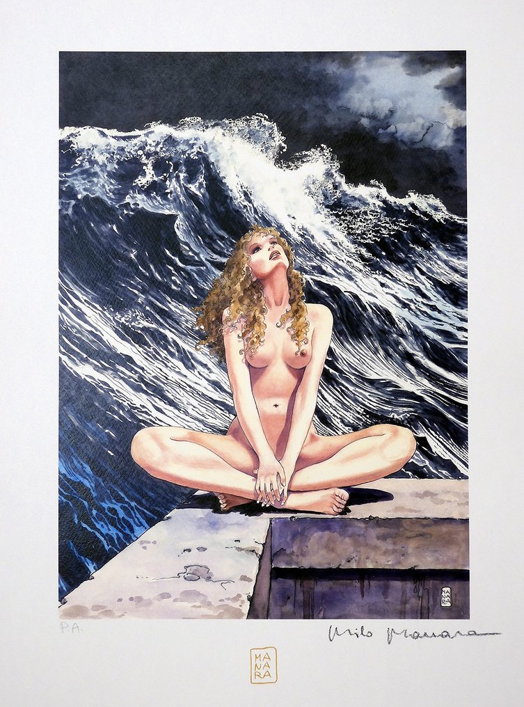 Manara, Milo - 1 Offset Print - Girls on cover Bergman - 2019 #1.0