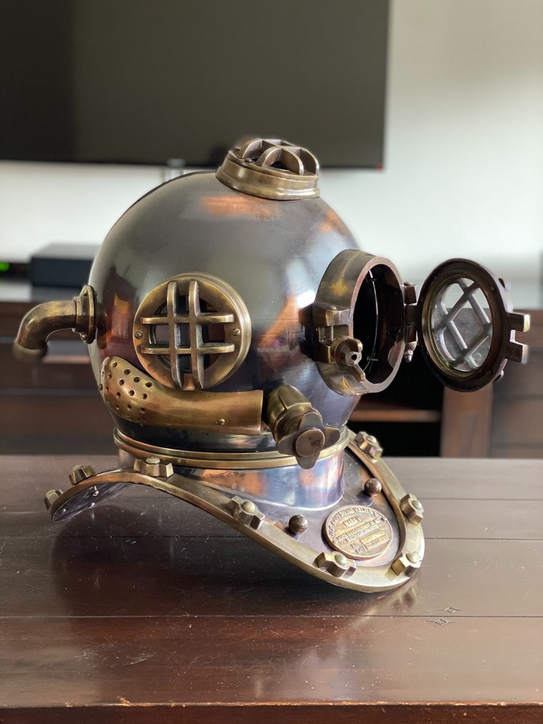 潜水头盔 - Full size 18" deluxe U.S. "Mark V" Deep Sea Divers Helmet - 钢 #2.1