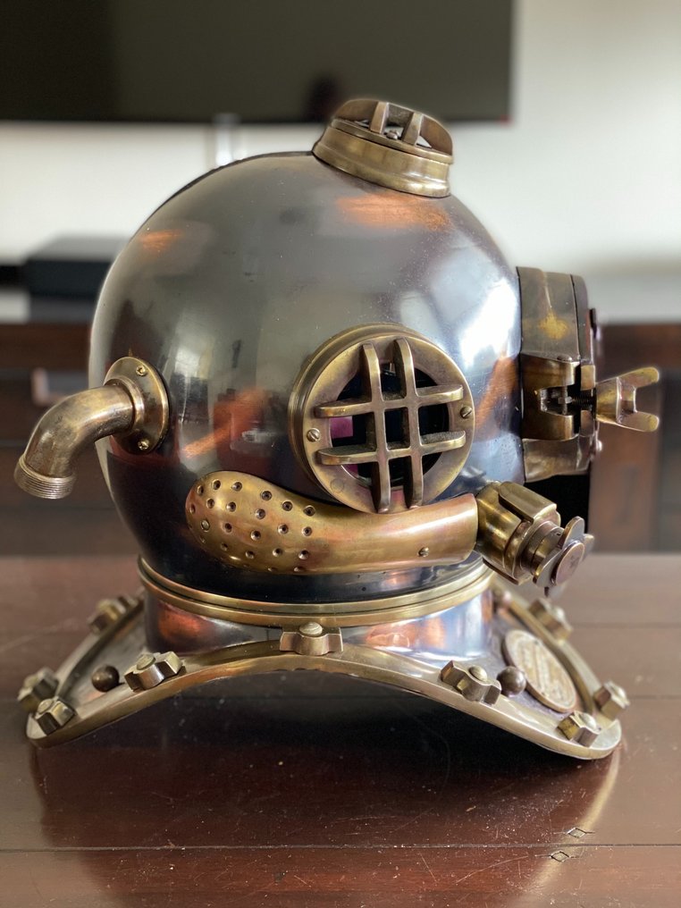 潜水头盔 - Full size 18" deluxe U.S. "Mark V" Deep Sea Divers Helmet - 钢 #4.3