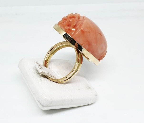 Statement δαχτυλίδι - 18 καράτια Κίτρινο χρυσό Κοράλλι #3.2