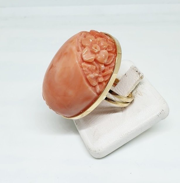 Statement δαχτυλίδι - 18 καράτια Κίτρινο χρυσό Κοράλλι #1.0