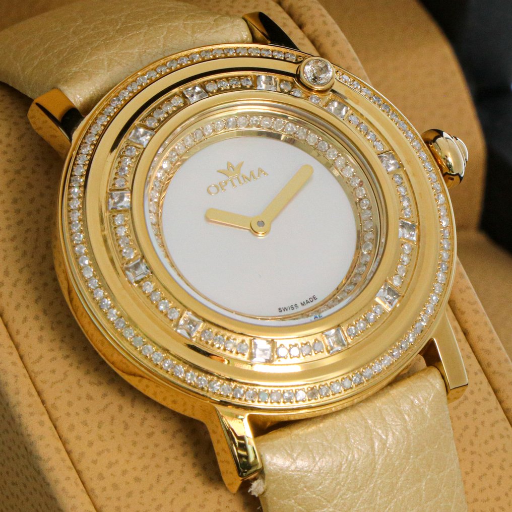 Optima - Swiss Diamond Watch - OSL296-GL-D-7 - Zonder Minimumprijs - Dames - 2010-2020 #4.3