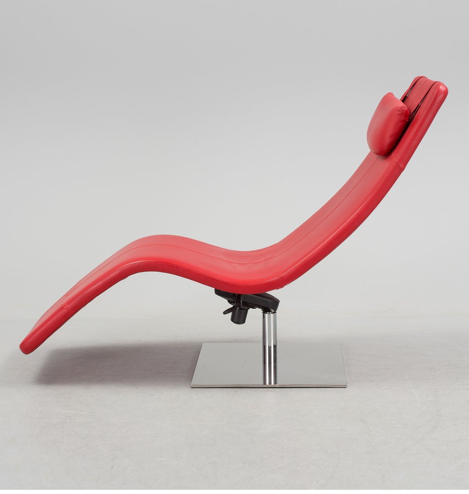 Chaise longue - Steel, Leather - A leather recliner #3.2