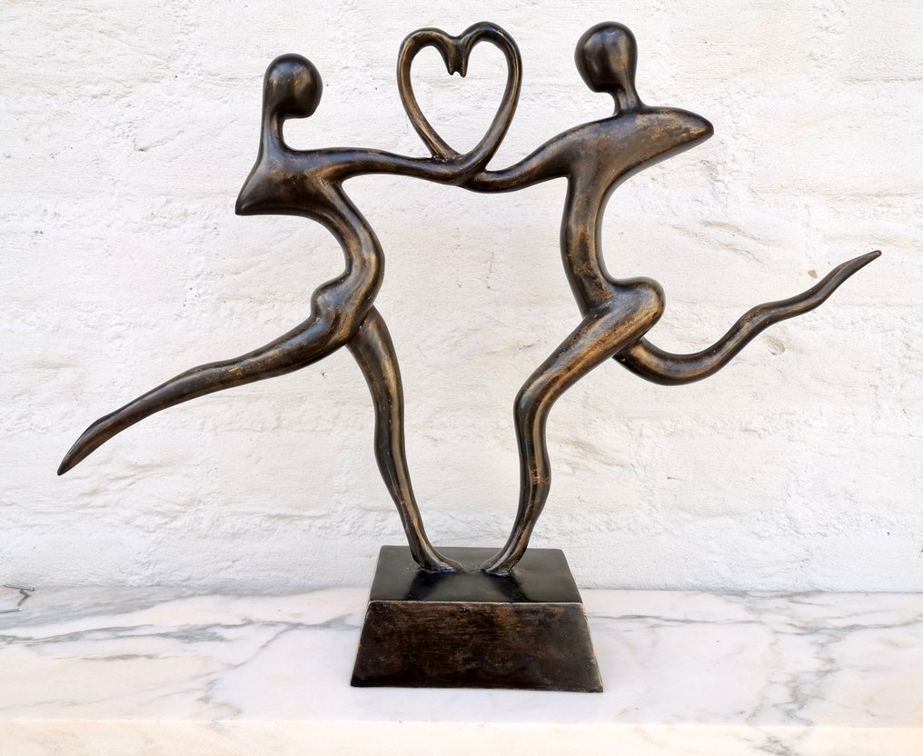Skulptur, Falling in love - 55 cm - Bronse #2.1