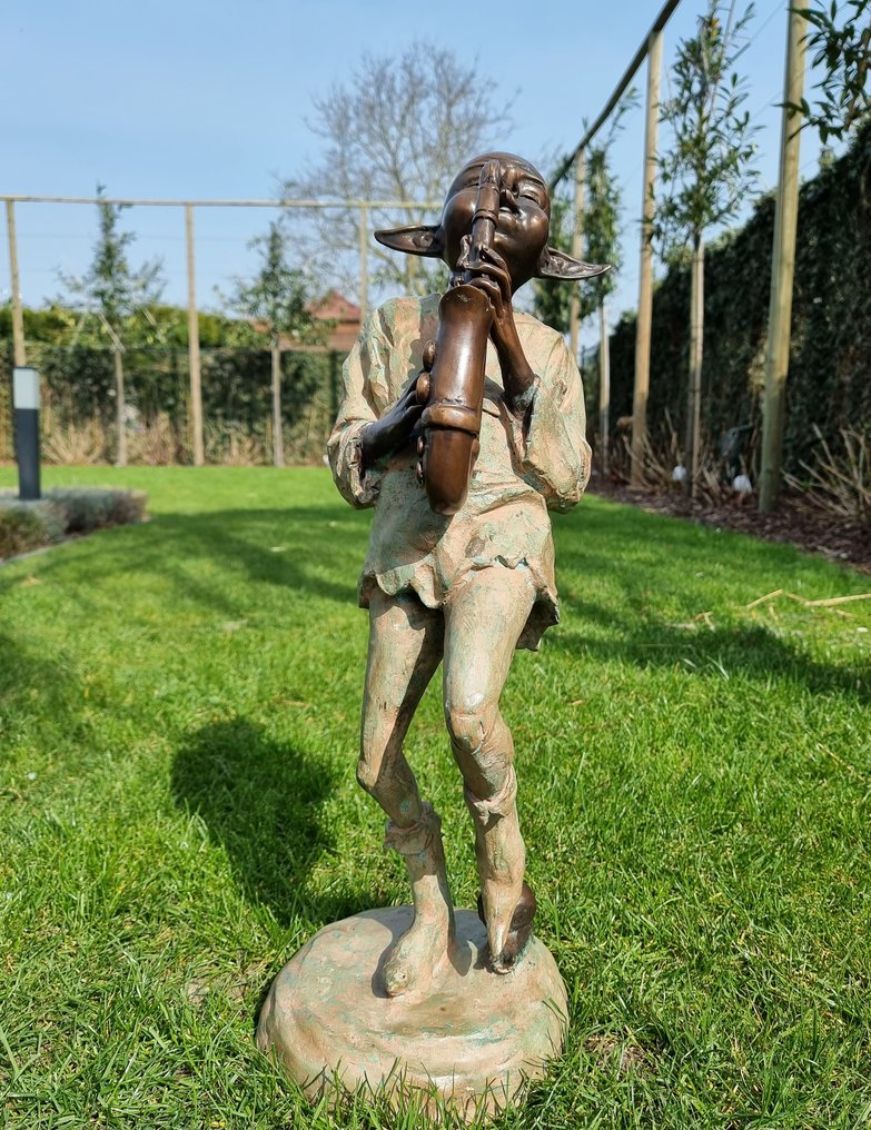 Γλυπτό, Gnome playing saxophone - 70 cm - Μπρούντζος #2.1
