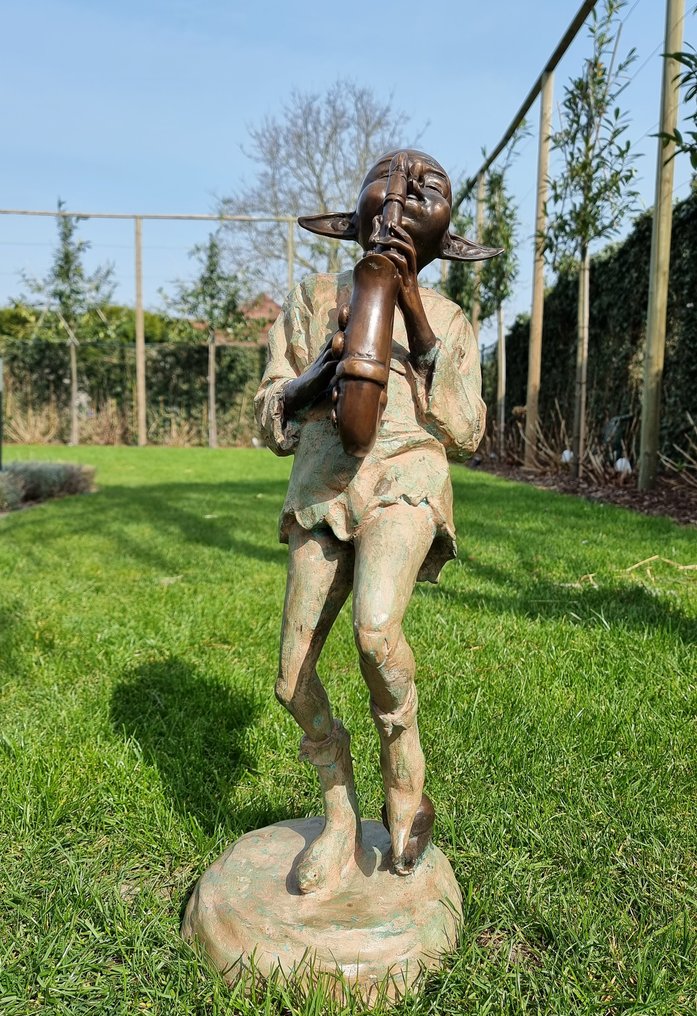 Γλυπτό, Gnome playing saxophone - 70 cm - Μπρούντζος #3.2