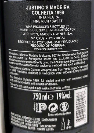 1999 Justino's Tinta Negra - Madeira Colheita - 3 Flasker (0,75 L) #2.1