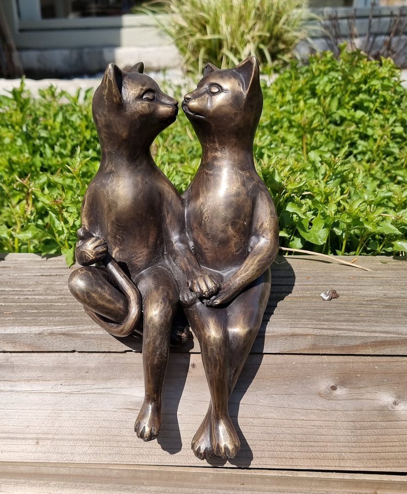 雕像 - Cats in love - 黄铜色 #1.1
