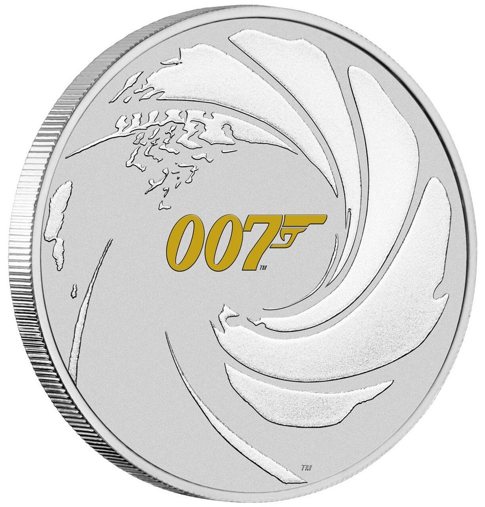 Tuvalu. 1 Dollar 2020 James Bond 007, 1 Oz (.999) (Ingen mindstepris) #2.1