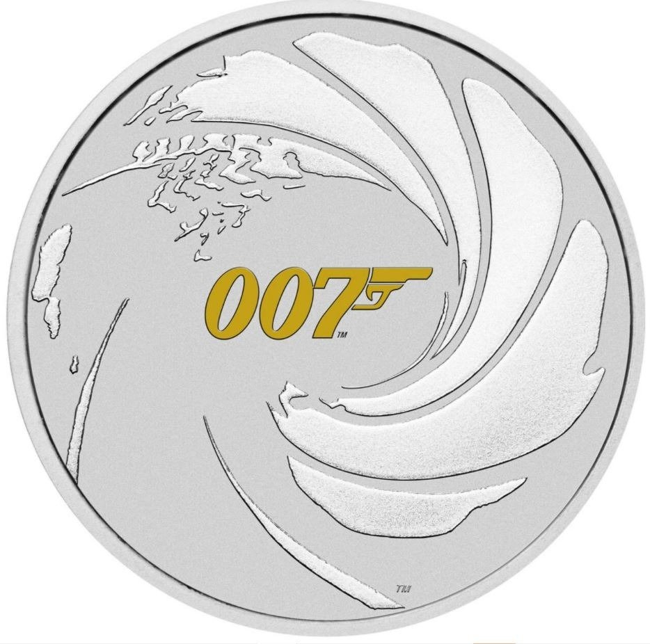 Tuvalu. 1 Dollar 2020 James Bond 007, 1 Oz (.999) (Ingen mindstepris) #1.0