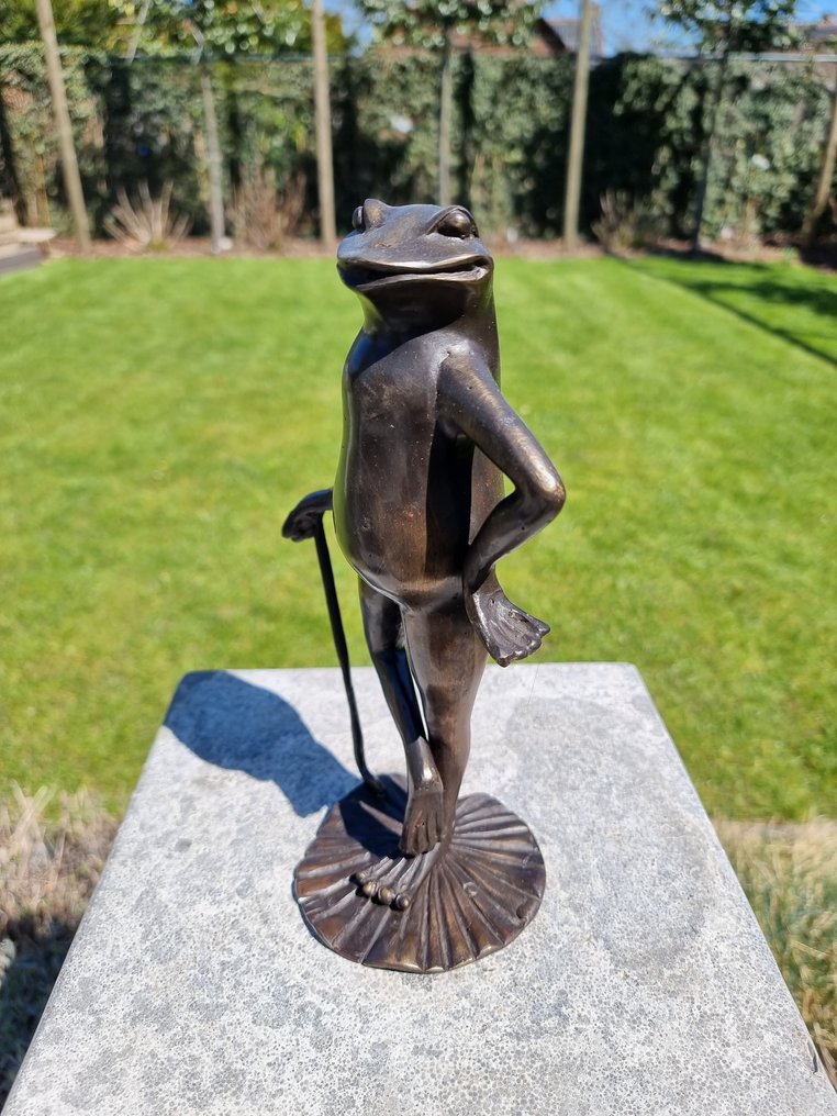 Statuetta - The golfing frog - Bronzo #1.0