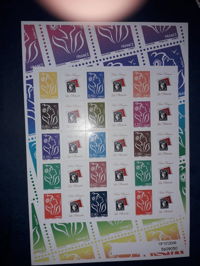 法国 2006 - 15块豪华自粘灯芯块 F3925P，规格为cote 500 #1.0