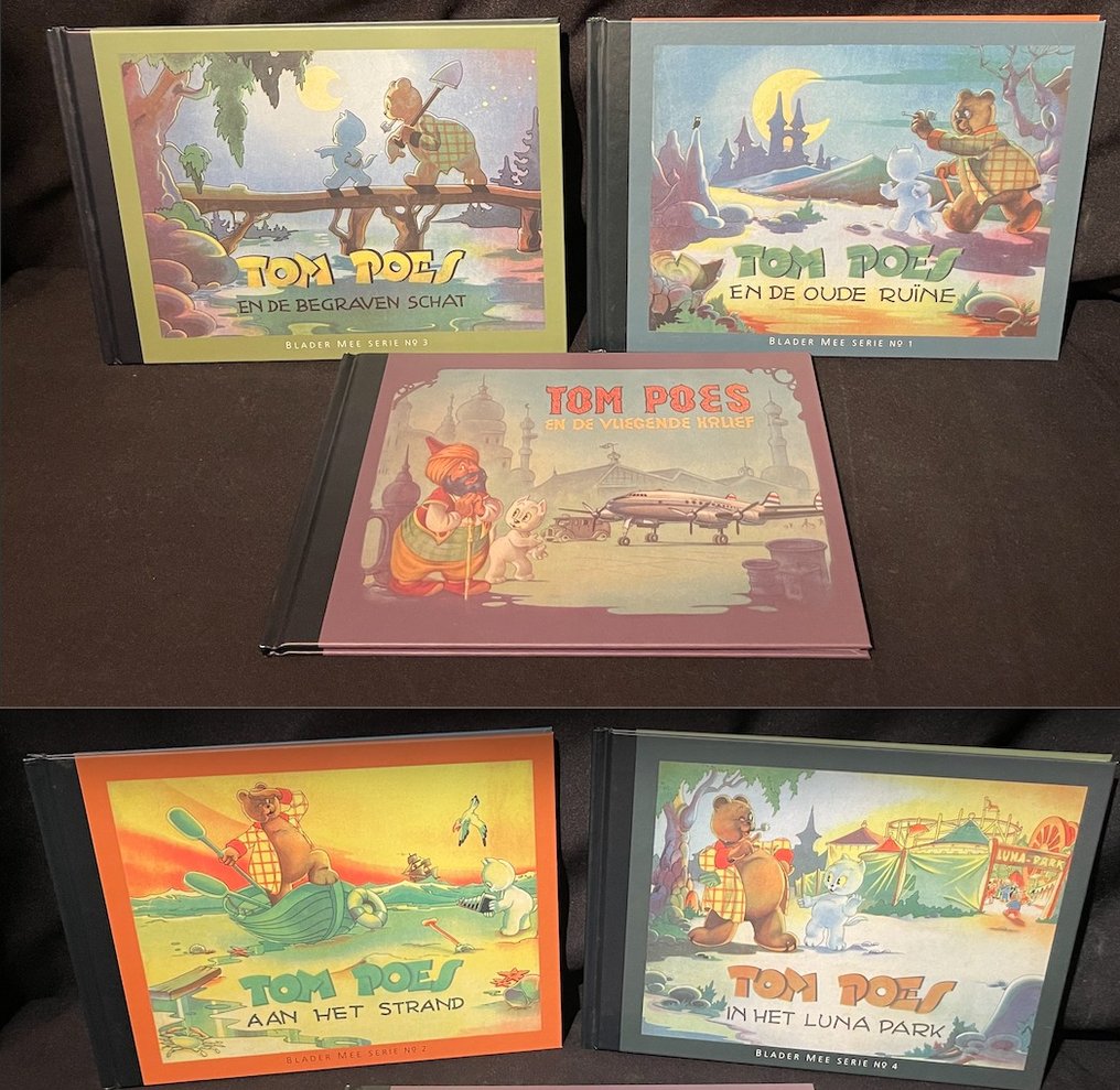 Marten Toonder - Tom Poes & Heer Bommel - 4 delen Blader Mee serie + Tom Poes en vliegende kalief - 3 专辑 #1.0