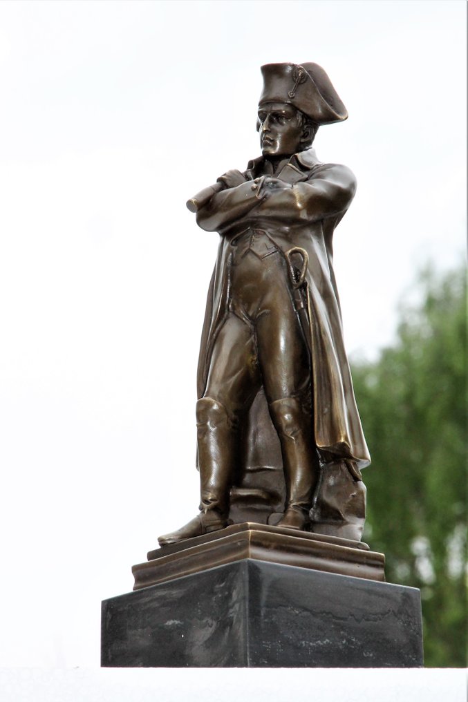 Rzeźba, napoleon stateu - 31 cm - Brązowy, Marmur #4.3