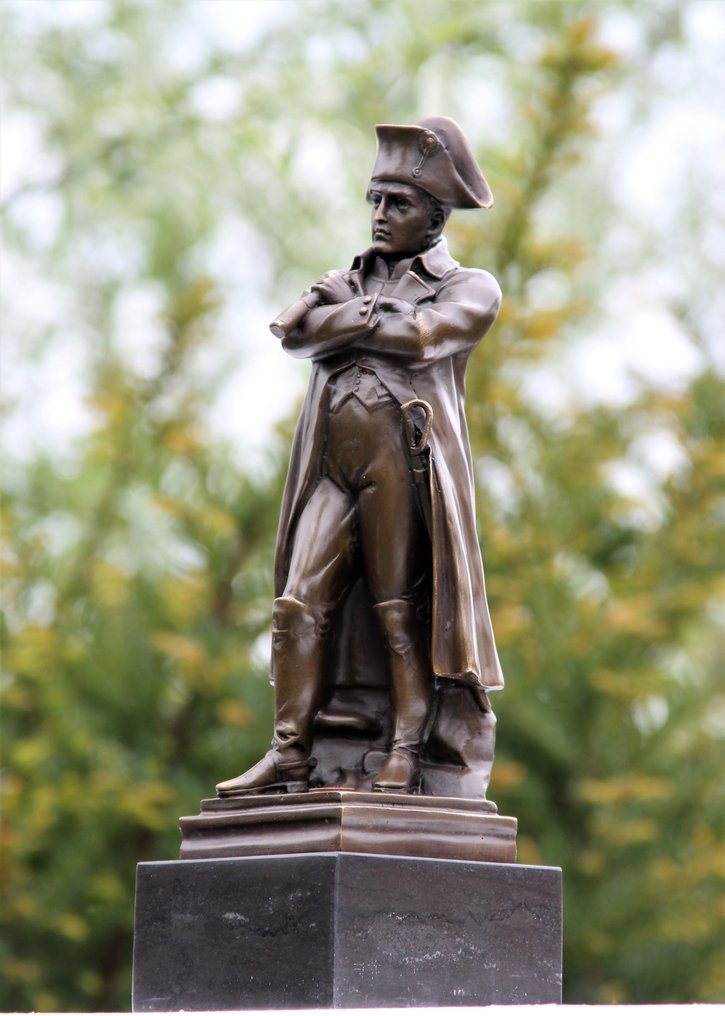Rzeźba, napoleon stateu - 31 cm - Brązowy, Marmur #1.0