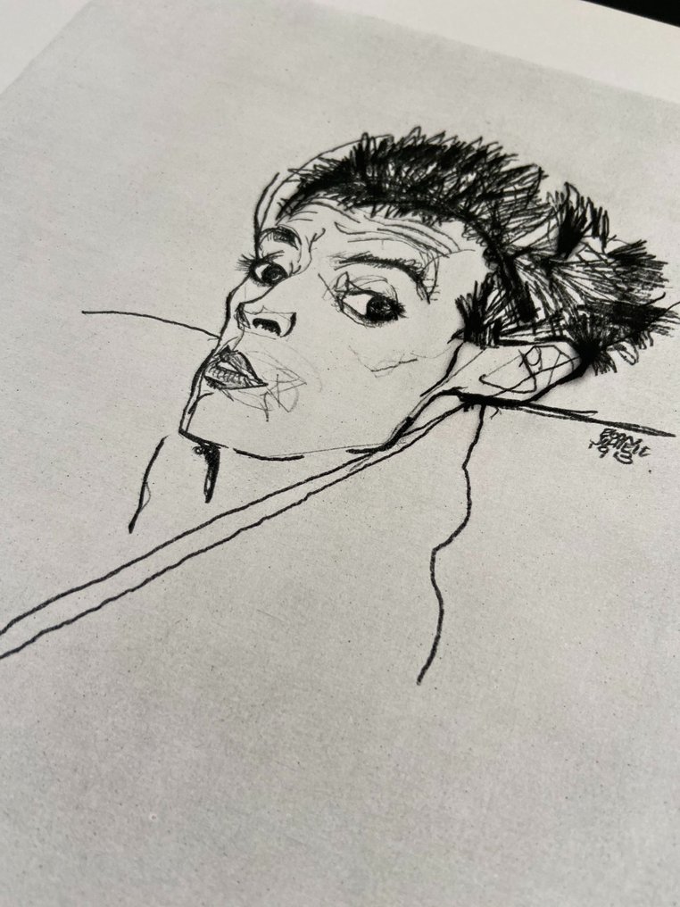 Egon Schiele (1890-1918), after - Self portrait #1.0