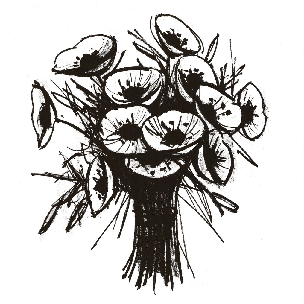 Bernard Buffet (1928-1999) - Les anémones #1.0