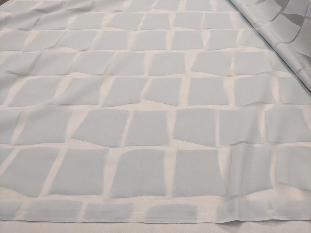 	 Tessuto Devorè su Lino - 570 x 300 cm - Lino, Organza - Textiel  - 570 cm - 300 cm #2.1