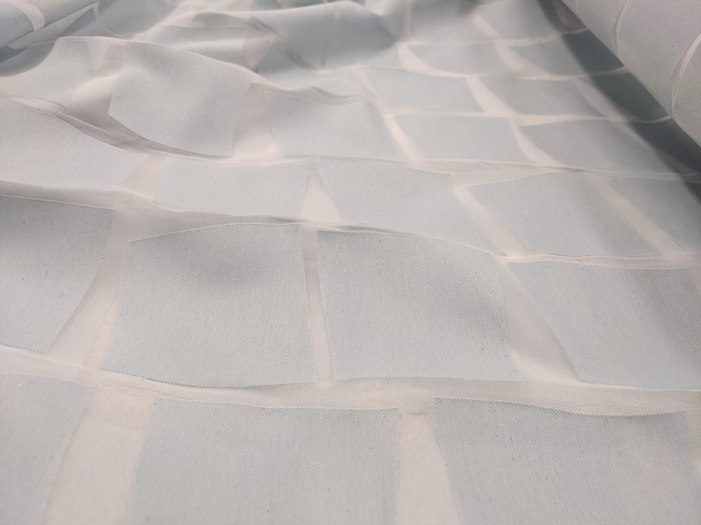 	 Tessuto Devorè su Lino - 570 x 300 cm - Lino, Organza - Textile  - 570 cm - 300 cm #2.2