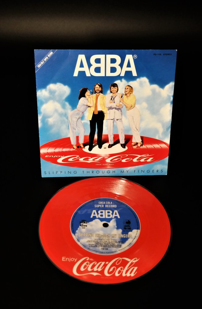ABBA - Slipping Through My Fingers (Mega-Rare Coca Cola Promo-Single ) Worldwide Out Of Print - Vinylplate singel - 1st Pressing, Picture disc, Promo pressing - 1981 #2.1