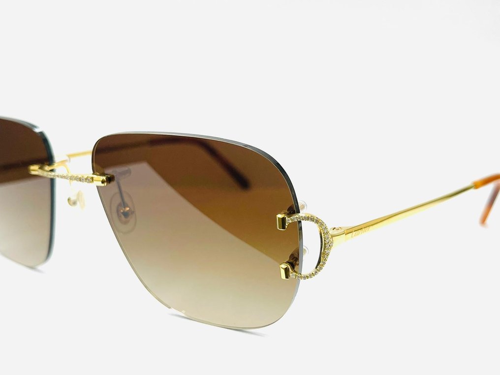 Cartier - Piccadilly Gold 0.50 Ct Natural Diamond - Óculos de sol Dior #1.1